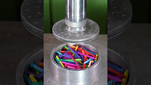 Crushing candles and crayons with hydraulic press #hydraulicpress #crushing #satisfying #viral Crushing candles and crayons with hydraulic press #hydraulicpress #crushing #satisfying #viral