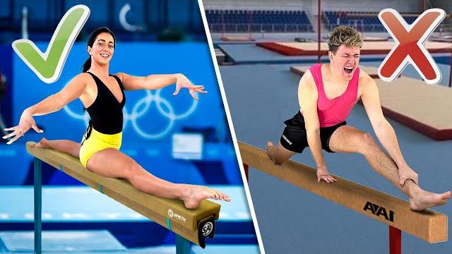 Men try girls gymnastics! Men try girls gymnastics!