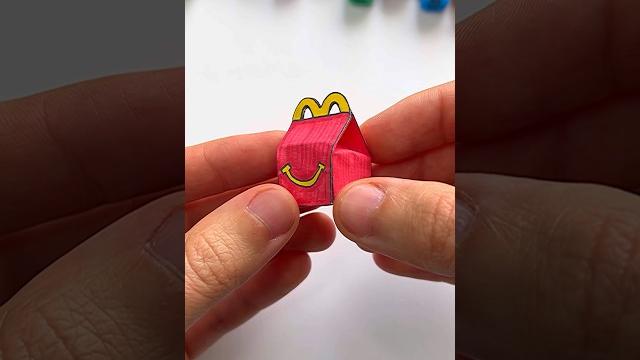 Miniature mcdonald’s happy meal idea #shorts #art #papercraft Miniature mcdonald’s happy meal idea #shorts #art #papercraft