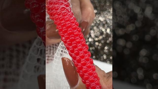 Juicy red raspberry nail that turns poisonous white in water ️ #nails #art #cute #nailtutorial Juicy red raspberry nail that turns poisonous white in water ️ #nails #art #cute #nailtutorial