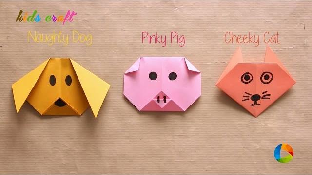 Diy: origami animal faces | kids craft Diy: origami animal faces | kids craft