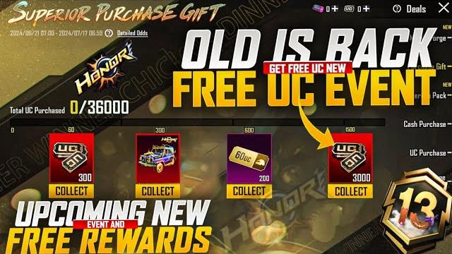 New free uc event | get 54,000 free uc from event | free mythic uaz & free vouchers honor | pubgm New free uc event | get 54,000 free uc from event | free mythic uaz & free vouchers honor | pubgm