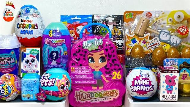 Surprise mix! hairdorables, minibrands zuru, plushy pets zuru, 5 nights with freddy, unboxing Surprise mix! hairdorables, minibrands zuru, plushy pets zuru, 5 nights with freddy, unboxing