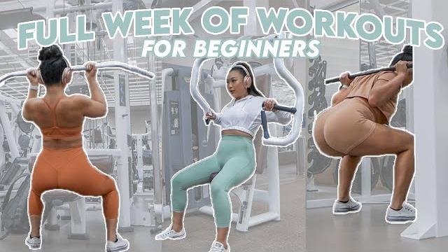 Full week of workouts for beginners at the gym Full week of workouts for beginners at the gym