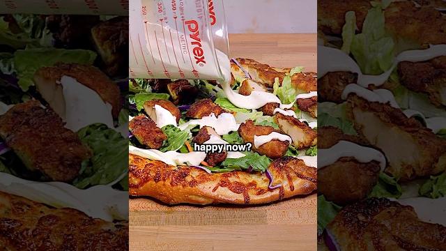 Chicken salad pizza #shorts Chicken salad pizza #shorts