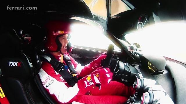 Vettel in the ferrari fxx k Vettel in the ferrari fxx k