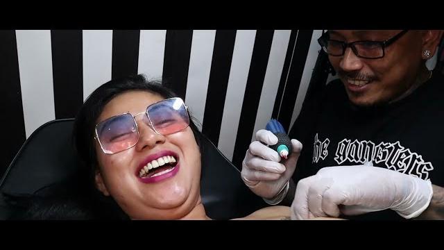 Chika gemoy / retouch tattoo on chest /flower tattoo Chika gemoy / retouch tattoo on chest /flower tattoo