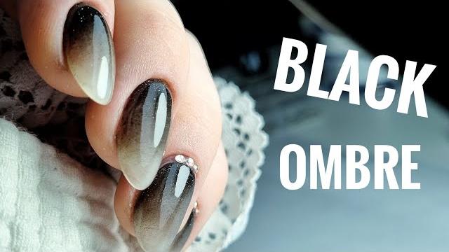 Black ombre /// nail art design Black ombre /// nail art design