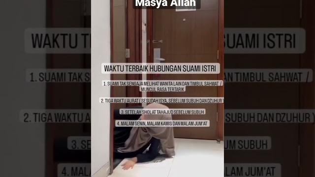 Waktu terbaik hubungan suami-istri #shorts Waktu terbaik hubungan suami-istri #shorts