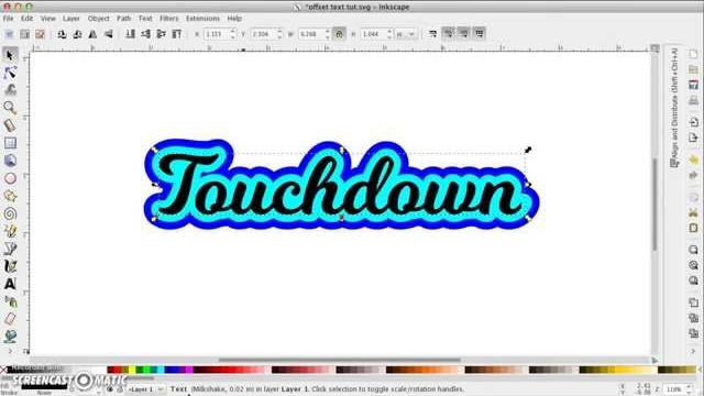 Offset text in inkscape the easy way Offset text in inkscape the easy way