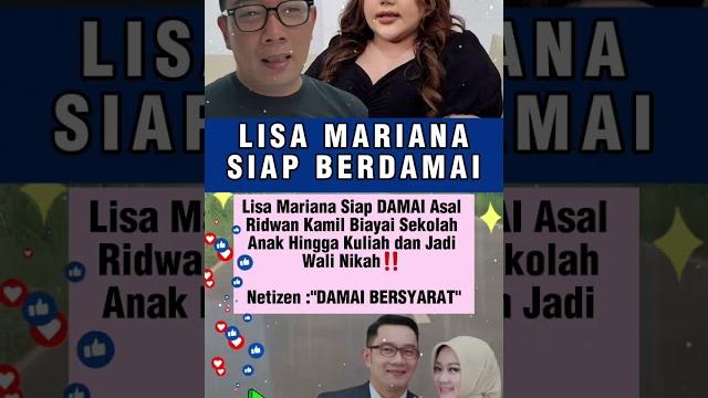 Lisa mariana siap damai bersyarat #shorts #viral #beritaterkini #ridwankamil #lisamariana Lisa mariana siap damai bersyarat #shorts #viral #beritaterkini #ridwankamil #lisamariana