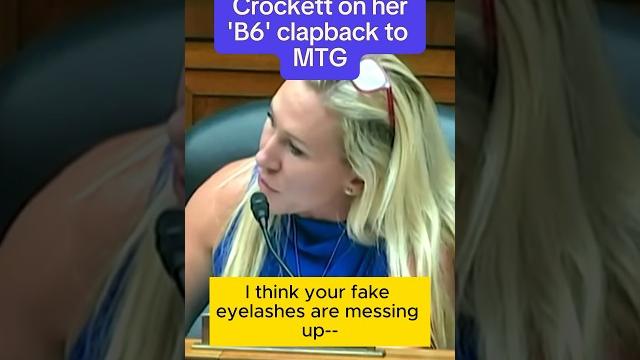 Rep. jasmine crockett on her ‘b6’ clapback to mtg Rep. jasmine crockett on her ‘b6’ clapback to mtg