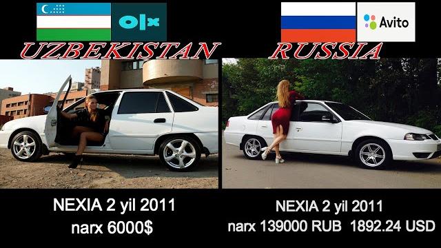 Rossiya va o'zbekistonda nexia 2 narxlari Rossiya va o'zbekistonda nexia 2 narxlari