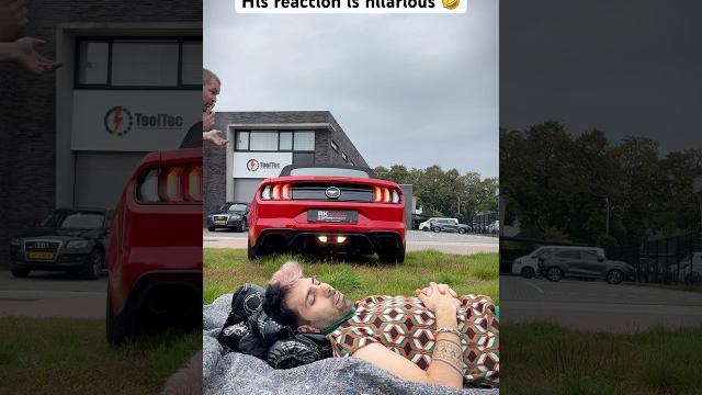 I scared my brother with our ford mustang #shorts I scared my brother with our ford mustang #shorts
