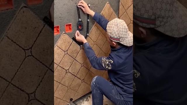 45 degree angle of wall tile installation #goodtechnology #tool #tip #fpy #short #viral 45 degree angle of wall tile installation #goodtechnology #tool #tip #fpy #short #viral