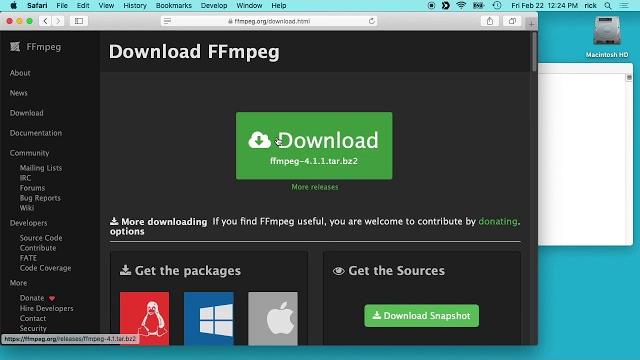 Installing ffmpeg on a mac (without macports) Installing ffmpeg on a mac (without macports)