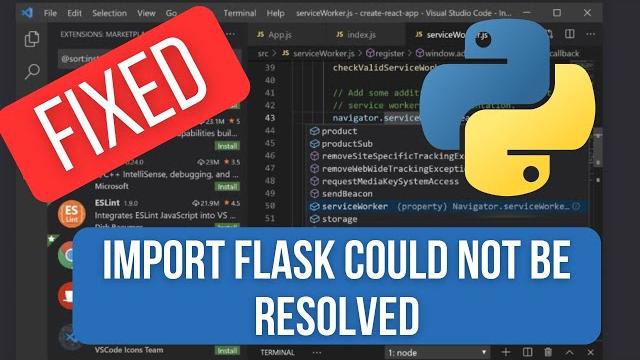 Solved : import flask could not be resolved from source pylance (reportmissingmodulesource) Solved : import flask could not be resolved from source pylance (reportmissingmodulesource)