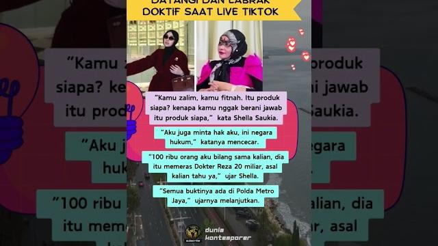 Skincare miliknya diulas negatif, shella saukia datangi dan labrak doktif saat live tiktok #shorts Skincare miliknya diulas negatif, shella saukia datangi dan labrak doktif saat live tiktok #shorts