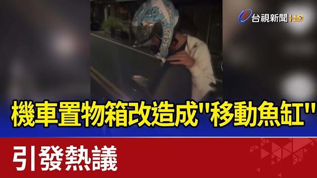機車置物箱改造成"移動魚缸" 引發熱議 機車置物箱改造成"移動魚缸" 引發熱議