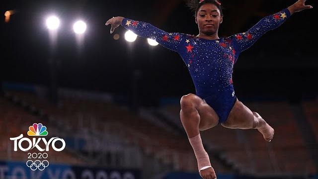 Simone biles flies right off floor surface during qualifying routine | tokyo olympics | nbc sports Simone biles flies right off floor surface during qualifying routine | tokyo olympics | nbc sports