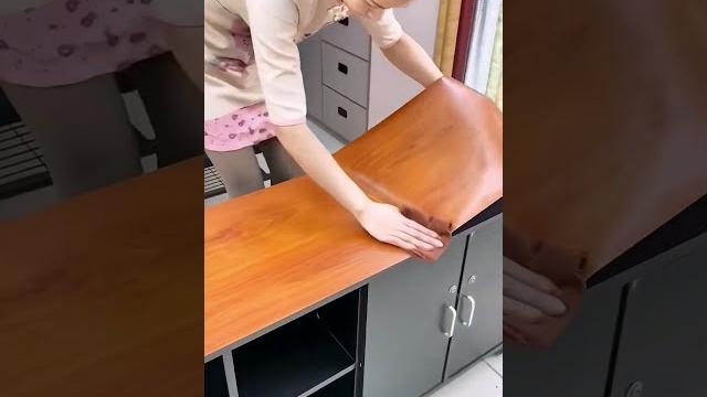 Easy-to-use wood grain stickers – quick & affordable furniture makeover part409#homedecor #diy Easy-to-use wood grain stickers – quick & affordable furniture makeover part409#homedecor #diy