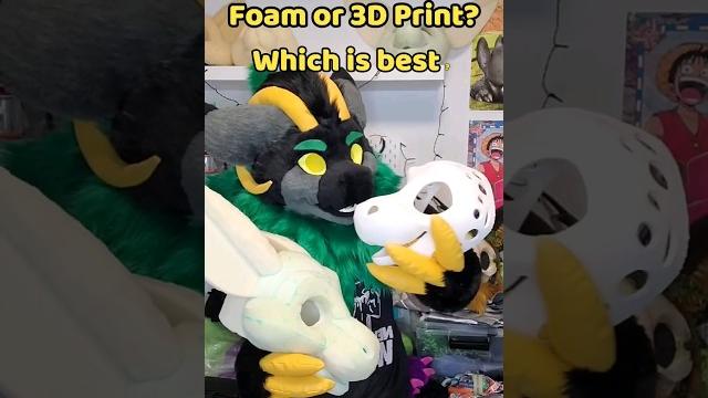Foam or 3d print? #fursuitmaker #fursuit #costume Foam or 3d print? #fursuitmaker #fursuit #costume