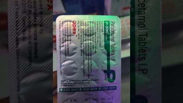 P-500 tablet(paracetamol 500 mg)...by apex P-500 tablet(paracetamol 500 mg)...by apex