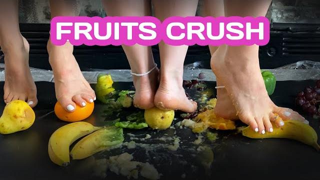 Feet food crush, fruits | asmr & crushing Feet food crush, fruits | asmr & crushing