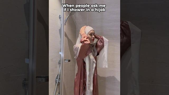 How a girl in a hijab takes a shower. *according to some people* #hijab #hijbigirl #muslimgirl How a girl in a hijab takes a shower. *according to some people* #hijab #hijbigirl #muslimgirl