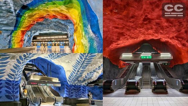 The stockholm metro is art amazing stations! The stockholm metro is art amazing stations!