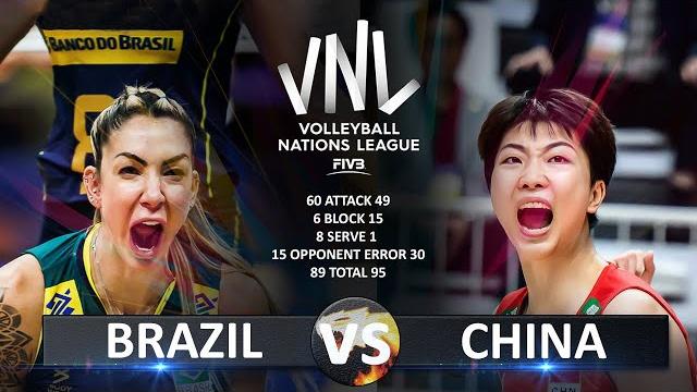 Brazil vs china - quarter finals | women's vnl 2023 Brazil vs china - quarter finals | women's vnl 2023