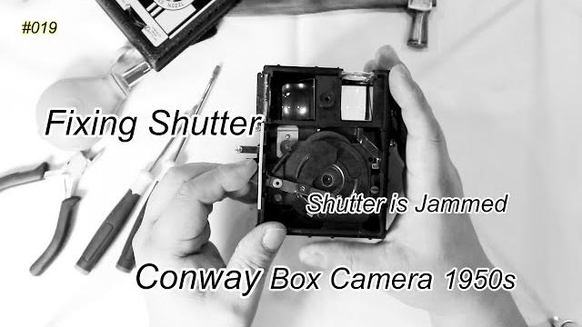 Fixing shutter "conway box camera" 1950s Fixing shutter "conway box camera" 1950s