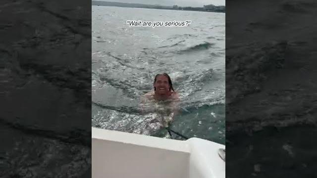 Pranking my husband with dissolvable swim shorts pt.3 #shorts Pranking my husband with dissolvable swim shorts pt.3 #shorts