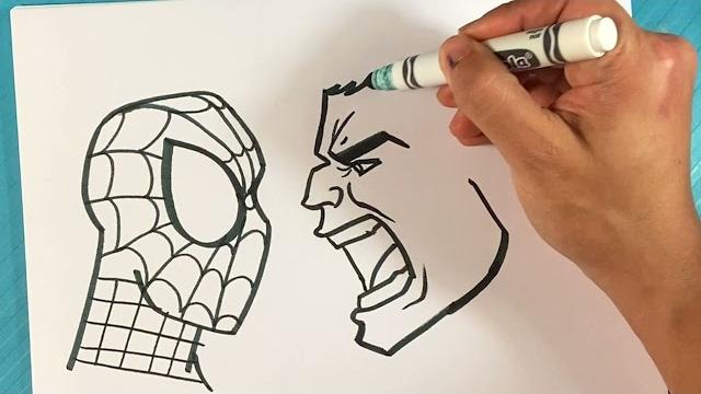 How to draw spider-man vs hulk How to draw spider-man vs hulk