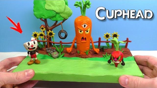 Капхед против босса морковки и редиса | cuphead видео лепка Капхед против босса морковки и редиса | cuphead видео лепка