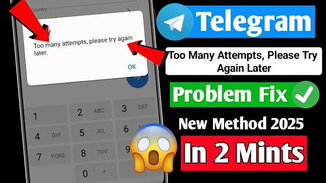 How to fix telegram too many attempts please try again later (2025) | fix telegram code sms problem How to fix telegram too many attempts please try again later (2025) | fix telegram code sms problem