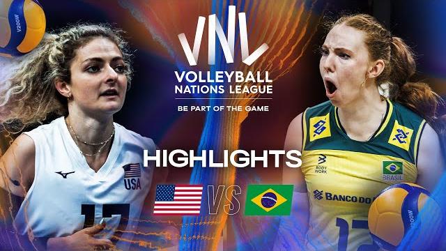 Usa vs. brazil - highlights | week 1 | women's vnl 2025 Usa vs. brazil - highlights | week 1 | women's vnl 2025