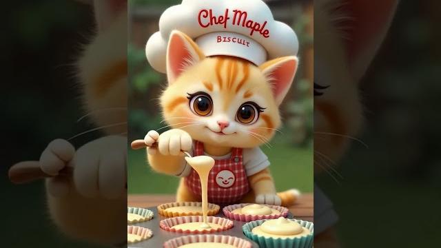 Fluffy cupcakes! baked by maple the cat| tiny cat chef shorts #cupcake #cutecatchef #cupcakesrecipe Fluffy cupcakes! baked by maple the cat| tiny cat chef shorts #cupcake #cutecatchef #cupcakesrecipe