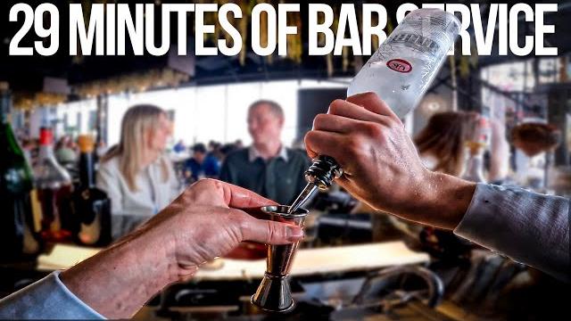 Pov: bartender making cocktails at a top london restaurant Pov: bartender making cocktails at a top london restaurant