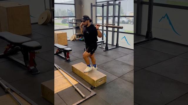 Barbell low box step up Barbell low box step up