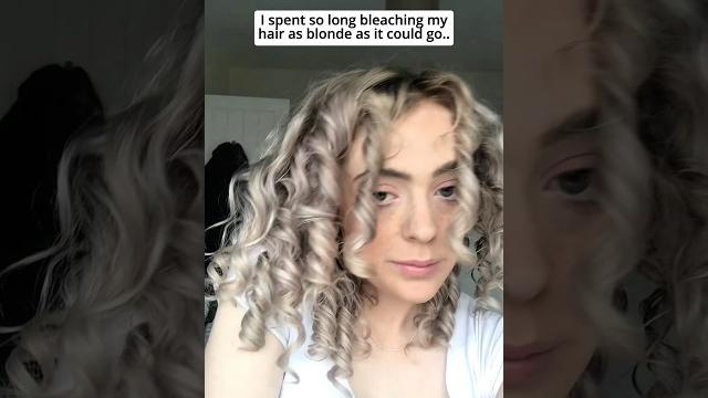 I truly thought i needed to be blonde to be attractive and so, i bleached it for 6 years #curls I truly thought i needed to be blonde to be attractive and so, i bleached it for 6 years #curls