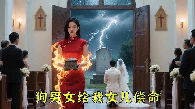 Cruel husband abandons daughter for mistress; wife brings ashes, ruins wedding, avenges daughter. Cruel husband abandons daughter for mistress; wife brings ashes, ruins wedding, avenges daughter.
