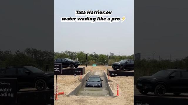 Tata harrier ev water wading test! Tata harrier ev water wading test!