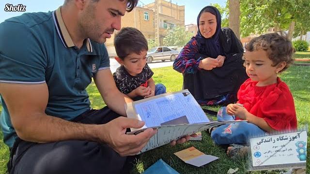 Narges faces stress during her driving test | hamid & kids celebrate the result together Narges faces stress during her driving test | hamid & kids celebrate the result together 