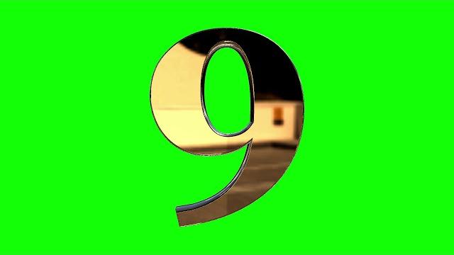 Number nine 3d text green screen loop animation stock footage hd - free download stock footage Number nine 3d text green screen loop animation stock footage hd - free download stock footage
