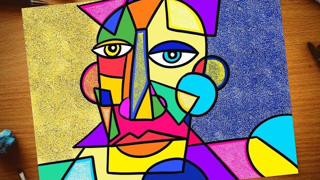 Cubism picasso inspired portrait | cubism art lesson for kids | how to draw cubism face drawing Cubism picasso inspired portrait | cubism art lesson for kids | how to draw cubism face drawing