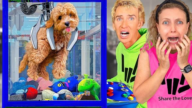 My dog stuck in claw machine... *will he be okay* My dog stuck in claw machine... *will he be okay*