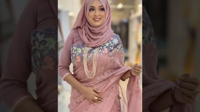 Hijab style with saree #viral #short #shorts Hijab style with saree #viral #short #shorts