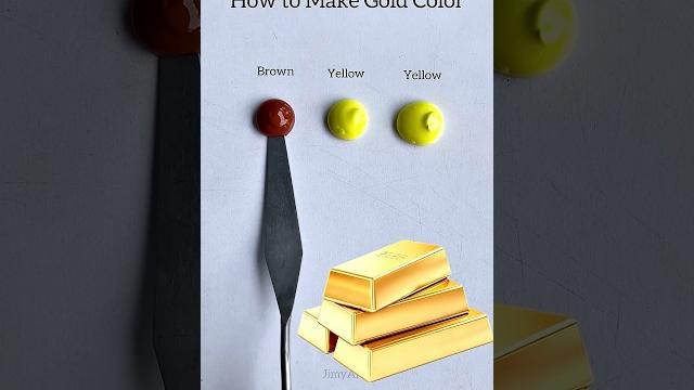 How to make gold #asmr #colormixing #paintmixing How to make gold #asmr #colormixing #paintmixing