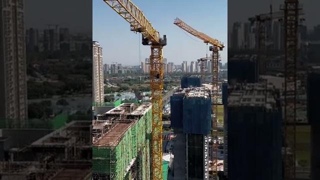 Tower crane pouring concrete#shorts Tower crane pouring concrete#shorts
